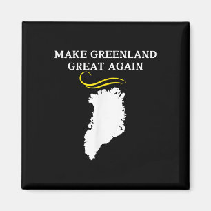Grönland-Karte mit Trump-Haar macht Grönland zu ei Magnet