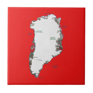 Grönland-Kartenkachel Fliese