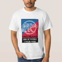 Grönland Land Wikinger & Polar Bären blau rot
