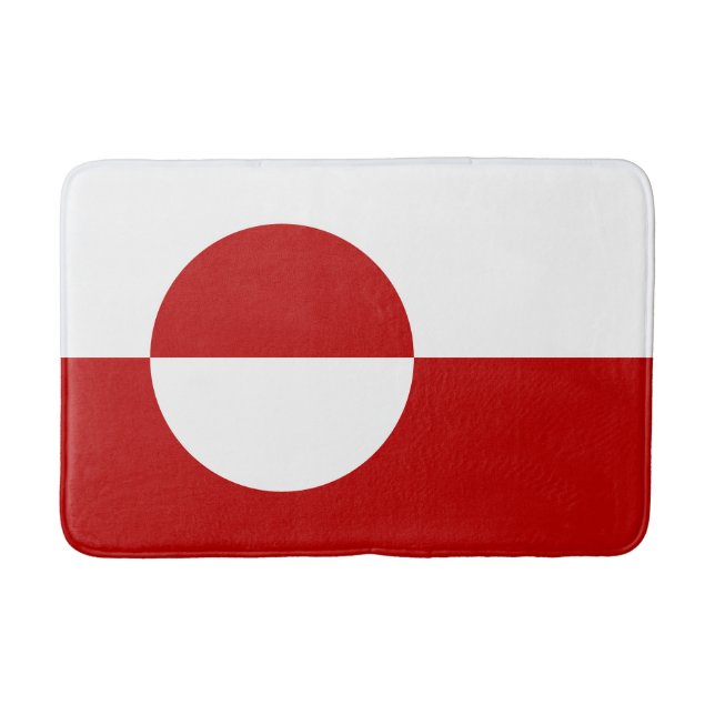 Grönland Landesflagge Badezimmer Matte Teppich (Vorderseite)