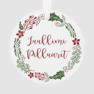 Grönland Merry Christmas Wreath Juullimi Pilluari Ornament