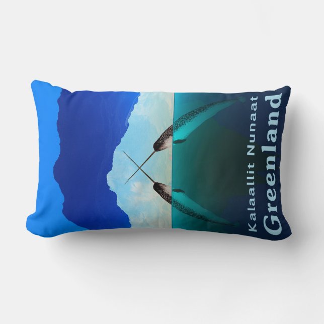 Grönland - Narwhal Lendenkissen (Vorderseite)