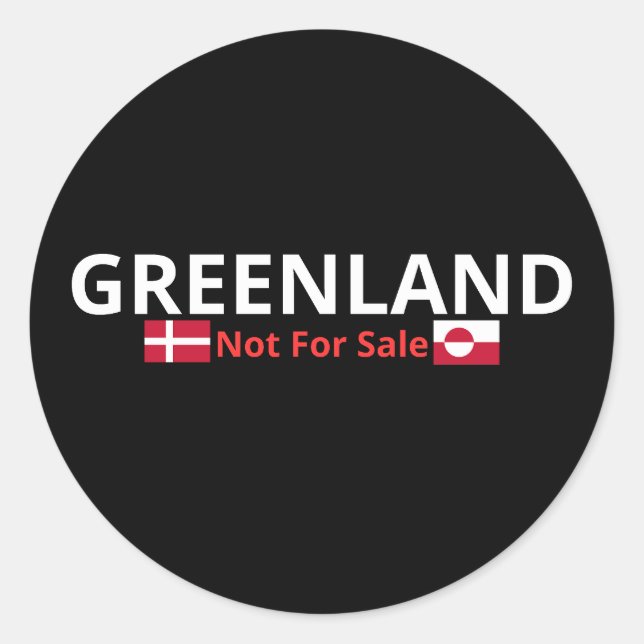 Grönland nicht zum Verkauf - Entwurf eines Souverä Runder Aufkleber (Vorderseite)