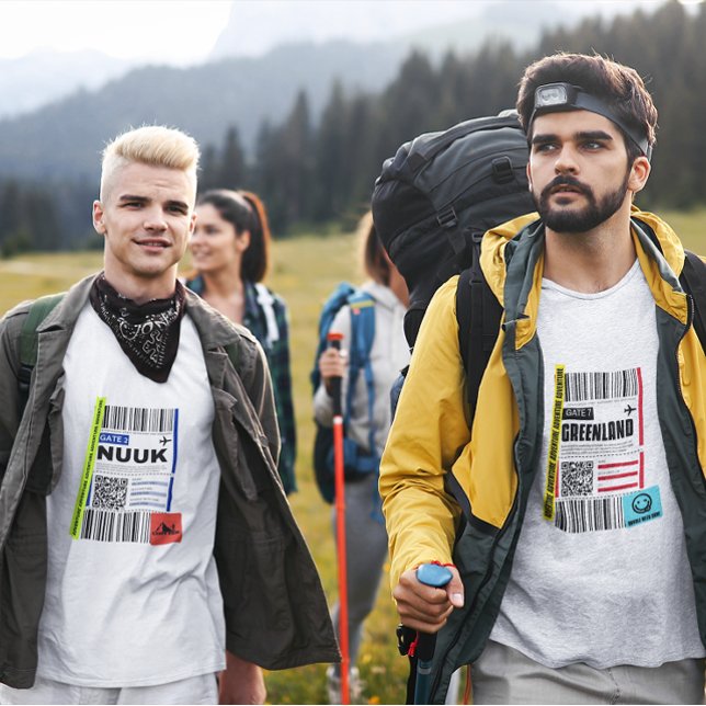 Grönland Nuuk arktisches Reisegepäck Tag Sonntag T-Shirt (Von Creator hochgeladen)