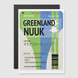 Grönland Nuuk Reisekarte Magnetkarte
