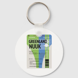 Grönland Nuuk Reisekarte Schlüsselanhänger