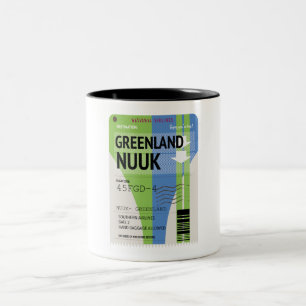 Grönland Nuuk Reisekarte Zweifarbige Tasse
