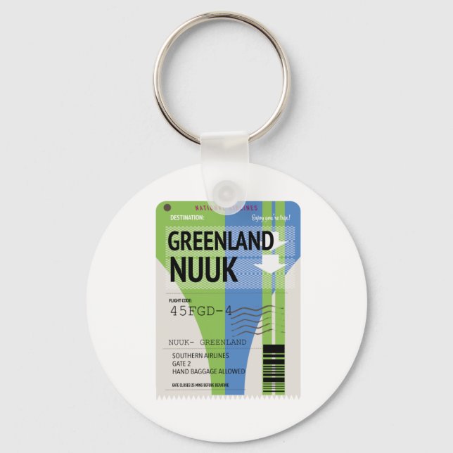 Grönland-Nuuk Schlüsselanhänger (Vorderseite)