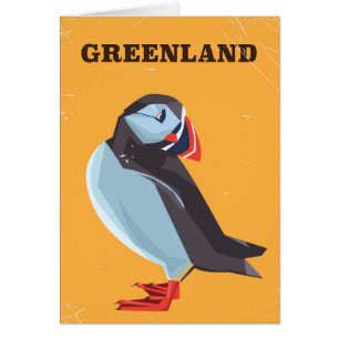 Grönland-Papageientaucher Vintage-Reiseposter
