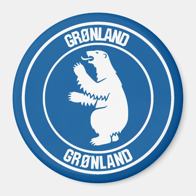 Grönland-RundEmblem Magnet (Vorne)