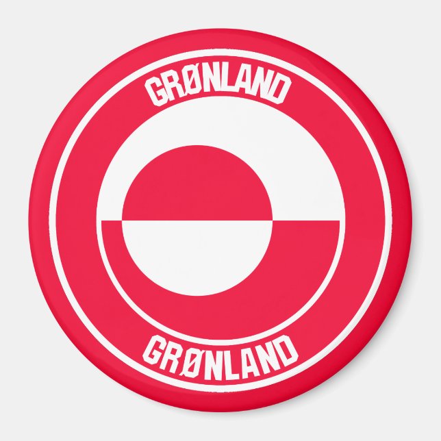 Grönland-RundEmblem Magnet (Vorne)