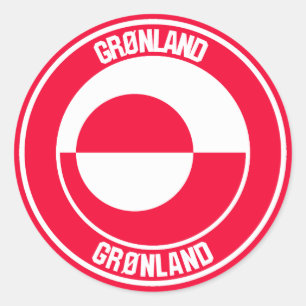 Grönland-RundEmblem Runder Aufkleber