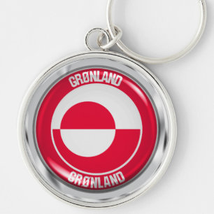 Grönland-RundEmblem Schlüsselanhänger