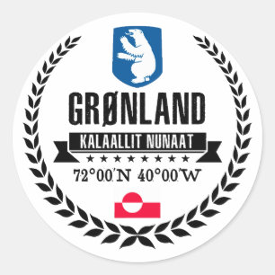 Grönland Runder Aufkleber