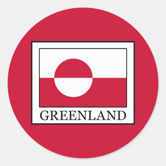 Grönland Runder Aufkleber (Vorderseite)