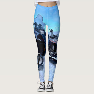 Grönland Snowmobile Arktis Erlebnis Vollausdruck Leggings