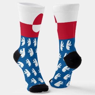 Grönland Socken, Grönland-Flagge Mode / Sport Socken