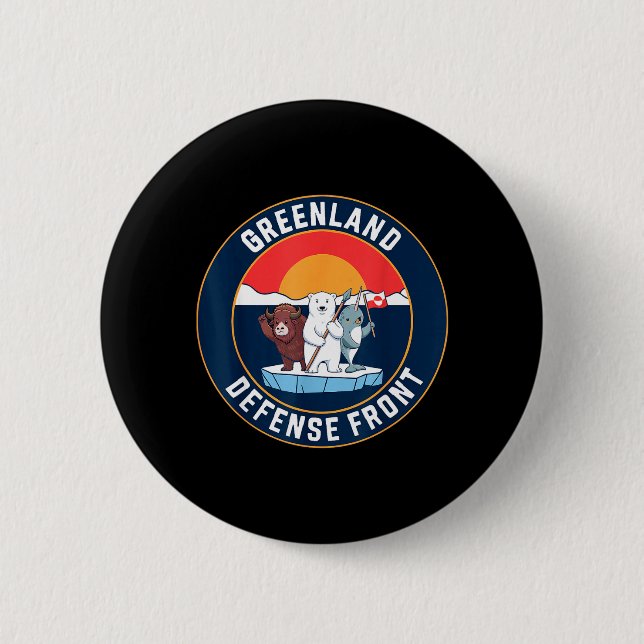 Grönland Wache lar Bär Speer Arktis Emblem Button (Vorderseite)