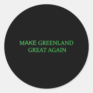 Grönland wieder groß machen Green Trump Meme Mens  Runder Aufkleber