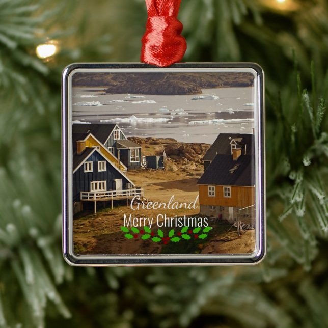 Grönlanddorf Weihnachten Ornament Aus Metall (Baum)