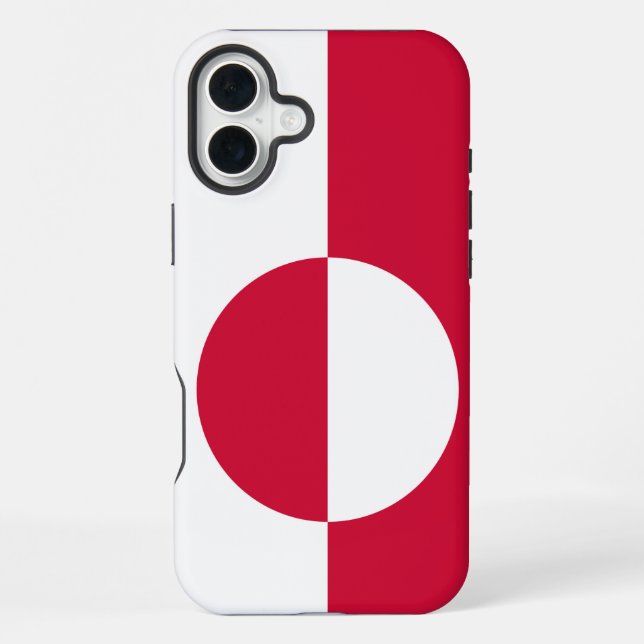 Grönländer Flagge iPhone 16 Plus Hülle (Rückseite)