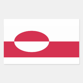 Grönlandflaggenaufkleber Rechteckiger Aufkleber