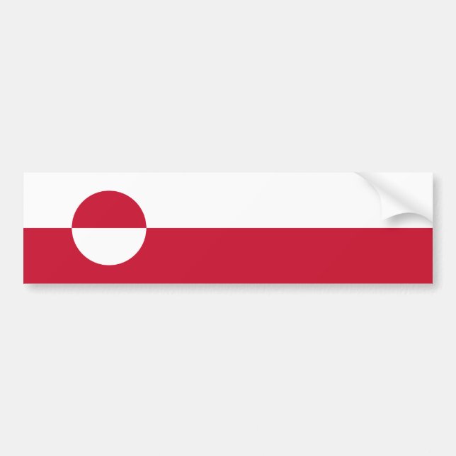 Grönländische Flagge Autoaufkleber (Vorne)