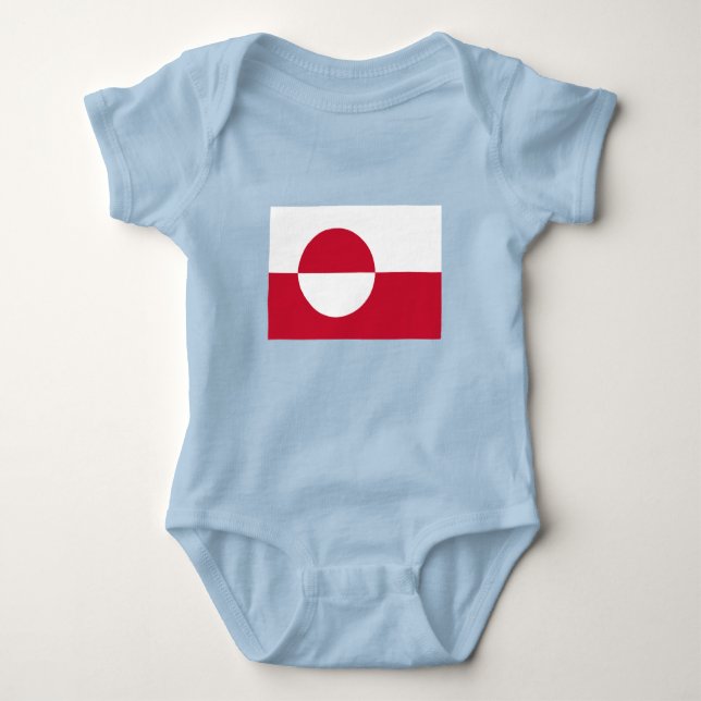 Grönländische Flagge Baby Strampler (Vorderseite)