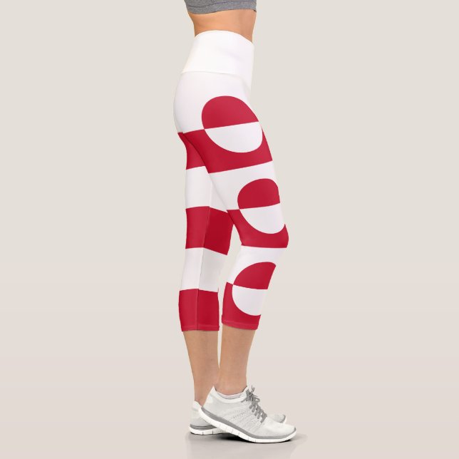 Grönländische Flagge Capri Leggings (Rechts)