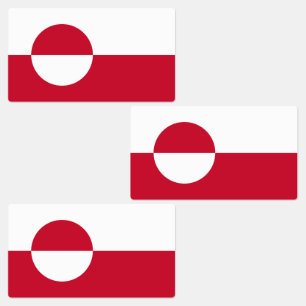 Grönländische Flagge Etiketten