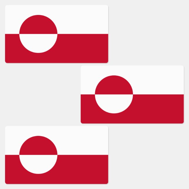 Grönländische Flagge Etiketten (Gruppe)