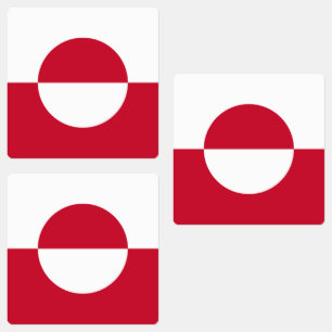 Grönländische Flagge Etiketten