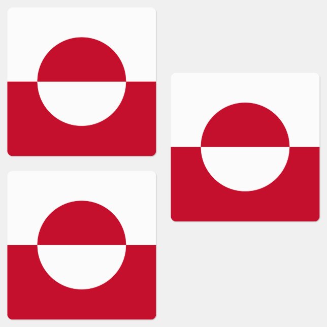 Grönländische Flagge Etiketten (Gruppe)