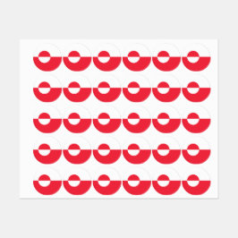 Grönländische Flagge Etiketten