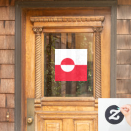 Grönländische Flagge Fensteraufkleber