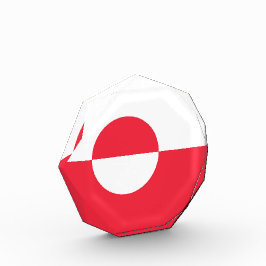 Grönländische Flagge Fotoblock