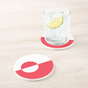 Grönländische Flagge Getränkeuntersetzer