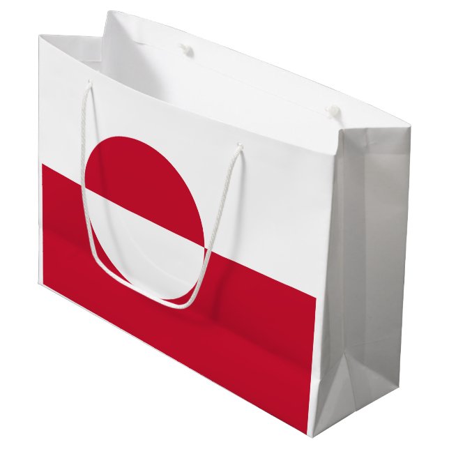 Grönländische Flagge Große Geschenktüte (Vorderseite Schrägansicht)