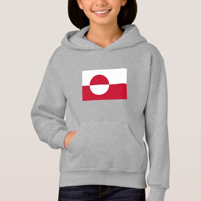Grönländische Flagge Hoodie (Vorderseite)
