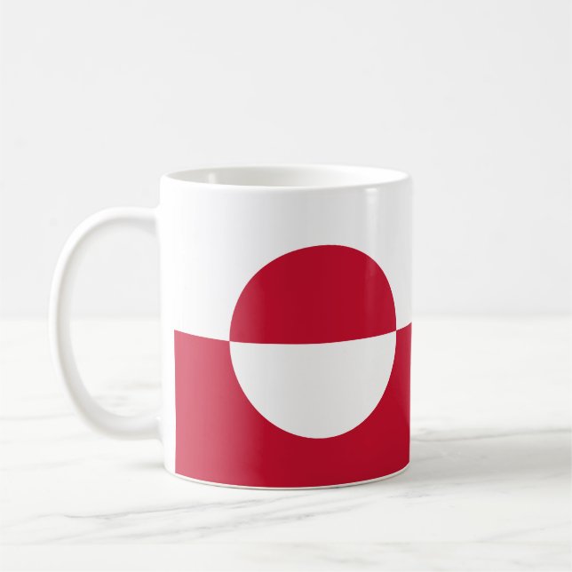 Grönländische Flagge Kaffeetasse (Links)