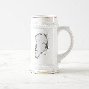 Grönländische Flagge ~ Karte Tasse