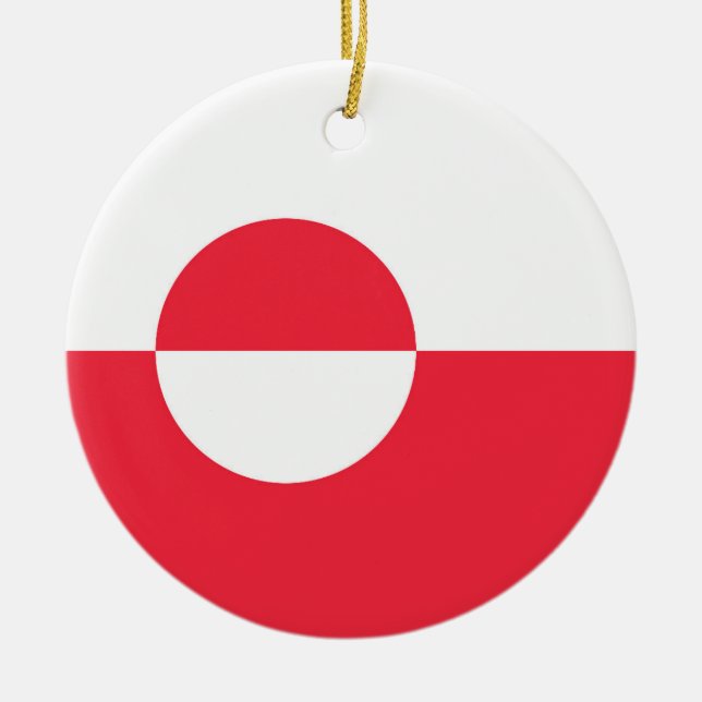 Grönländische Flagge Keramik Ornament (Vorne)