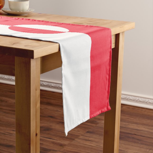 Grönländische Flagge Kurzer Tischläufer (Beispiel)