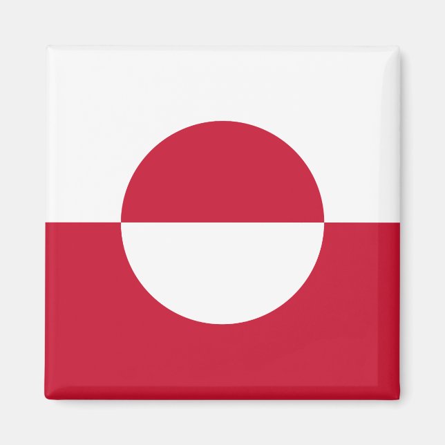 Grönländische Flagge Magnet (Vorne)
