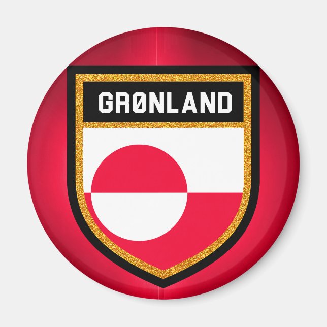 Grönländische Flagge Magnet (Vorne)