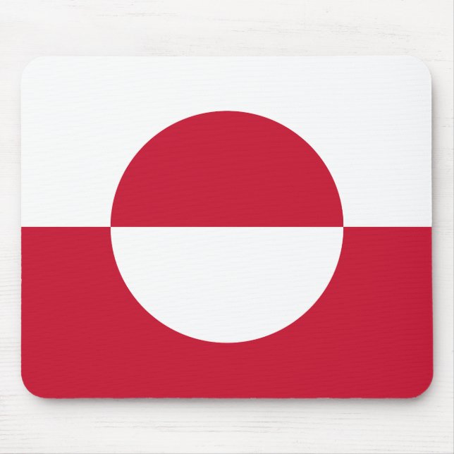 Grönländische Flagge Mousepad (Vorne)