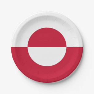 Grönländische Flagge Pappteller