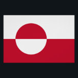 Grönländische Flagge Poster<br><div class="desc">Patriotische Flagge Grönlands.</div>