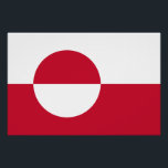 Grönländische Flagge Poster<br><div class="desc">Patriotische Flagge Grönlands.</div>