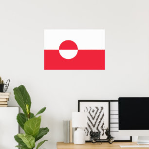 Grönländische Flagge Poster